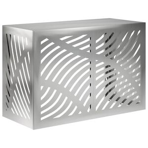 vidaXL Klimaanlagenabdeckung Silber 90 x 40 x 60 cm Verzinkter Stahl