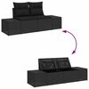 vidaXL Gartensofa-set mit Kissen 9 pcs Schwarz Poly Rattan