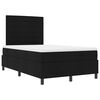 vidaXL Boxspringbett mit Matratze mit LED Schwarz 120 x 200 cm Stoff