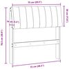 vidaXL Gepolstertes Kopfteil Taupe 75 cm Massives Kiefernholz
