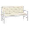 vidaXL Gartenbank-Auflagen 2 Stk. Cremeweiß 150x50x7 cm Oxford-Gewebe