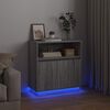 vidaXL LED-Sideboard Graues Sonoma 71 x 34,5 x 75 cm Holzwerkstoff