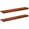 vidaXL Fensterb&auml;nke 2 stk. Braun 100 x 15 x 2 cm Massivholz Buche