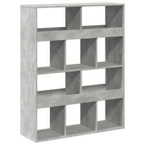 vidaXL B&uuml;cherregal Betongrau 100x33x125,5 cm Holzwerkstoff