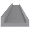 vidaXL Wandregale 4 Stk. Grau 80x9x3 cm