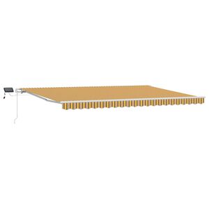 vidaXL Ausziehbare Markise Mehrfarbig 500 x 350 cm Stoff und Aluminium