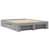 vidaXL Bettgestell Grau Sonoma 150x200 cm Holzwerkstoff