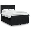 vidaXL Boxspringbett mit Matratze Schwarz 140x190 cm Samt