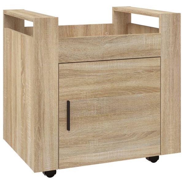 vidaXL Bürowagen Sonoma-Eiche 60x45x60 cm Holzwerkstoff