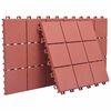 vidaXL Terrassenfliese 10 pcs Rot 30,5 x 30,5 x 2,2 cm Polypropylen