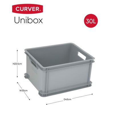 Curver Aufbewahrungsbox Unibox 3x30 L Silber