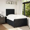 vidaXL Boxspringbett mit Matratze Schwarz 120x190 cm Samt