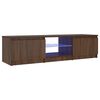vidaXL TV-Schrank mit LED-Leuchten Braun Eichen-Optik 140x40x36 cm