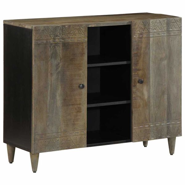 vidaXL Sideboard 90x33x75 cm Massivholz Mango