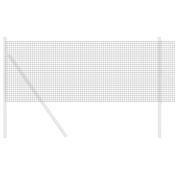 vidaXL Geschweißter Drahtzaun Grau 0,8 x 10 m Stahl