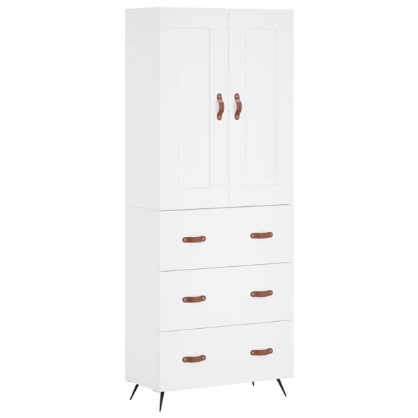 vidaXL Highboard Wei&szlig; 69,5x34x180 cm Holzwerkstoff