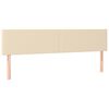 vidaXL Kopfteile Creme 200x5x78/88 cm Stoff