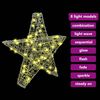 vidaXL 3D Stern mit 50 LEDs Warmwei&szlig; 55 x 53.5 x 10 cm Acryl
