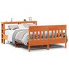 vidaXL Massivholzbett ohne Matratze Wachsbraun 150x200 cm Kiefernholz