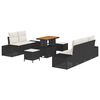 vidaXL Gartensofa-set 8 stk. Schwarz Poly-Rattan