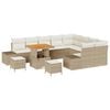 vidaXL Gartensofa-set 12 Stk. 11-Sitzanzahl Beige Poly Rattan