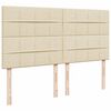 vidaXL Boxspringbett mit Matratze Creme 180x200 cm Stoff