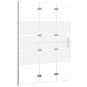 vidaXL Faltbare Duschkabine ESG 100x140 cm Wei&szlig;