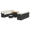 vidaXL Garten-Sofa-Set Schwarz