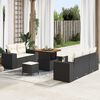 vidaXL Garten-Sofa-Set 8 pcs Schwarz und Creme 80 x 80 x 71 cm