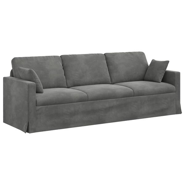 vidaXL Sofa Dunkelgrau 228 x 78 x 80 cm Samt