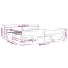 vidaXL Massivholzbett mit 2 Schubladen Honigbraun Kiefer 200x200 cm