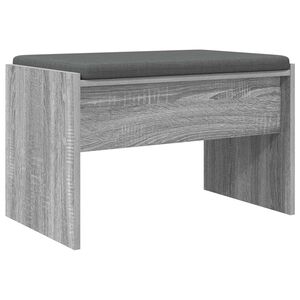 vidaXL Flurbank mit Kissen Graues Sonoma 63 x 38 x 40 cm