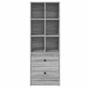 vidaXL Highboard mit Schubladen Graues Sonoma 45,5 x 34 x 127 cm