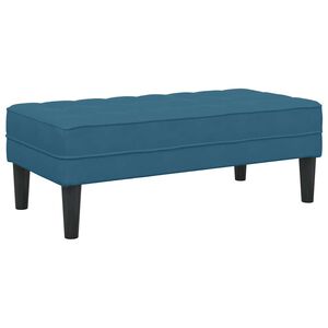 vidaXL Bank mit Kissen Blau 113 x 57 x 39 cm Samt