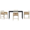 vidaXL Garten Essgruppe 5 pcs Beige Poly-Rattan
