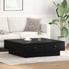 vidaXL Couchtisch Schwarz Eichen-Optik 90 x 90 x 28 cm Holzwerkstoff