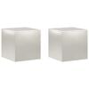 vidaXL Pflanzenst&auml;nder 2 pcs Silber 40 x 40 x 40 cm Stahl