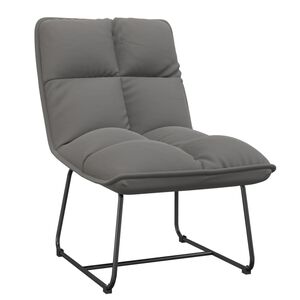 vidaXL Relaxstuhl mit Metallgestell Hellgrau Samt