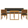 vidaXL Garten Bistro Set 5 pcs Braun Akazie Massivholz