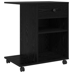 vidaXL Druckerst&auml;nder Schwarz Eichen-Optik 60 x 40 x 68,5 cm