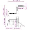 vidaXL Spielturm Massivholz Douglasie
