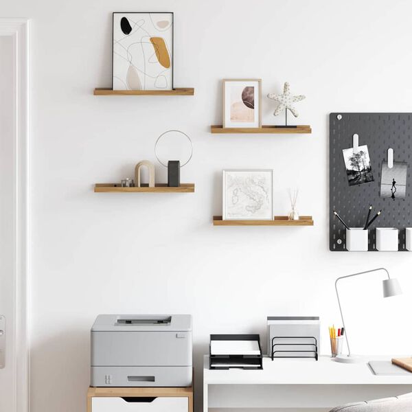 vidaXL Wandregal mit Regal 4 pcs Braun 40 x 9 x 3 cm Holzwerkstoff