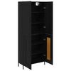 vidaXL Highboard Schwarz Eichen-Optik 69,5 x 34 x 180 cm Holzwerkstoff