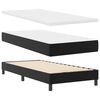 vidaXL Boxspringbett mit Matratze Schwarz 90 x 200 cm Kunstleder