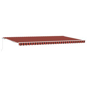 vidaXL Ausziehbare Markise Orange und Braun 600 x 300 cm