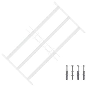 vidaXL Sicherheitsgitter f&uuml;r Fenster mit 3 Querstangen 3 stk. 43-74 cm