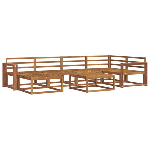 vidaXL Outdoor-Sofagarnitur 7 pcs Natur Massivholz Akazie