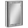 vidaXL Bad-Spiegelschrank Grau Sonoma 42x12x60 cm Holzwerkstoff