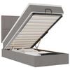 vidaXL Ottomane Bett mit Matratze & LEDs Taupe 90x200 cm Stoff