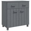vidaXL Sideboard HAMAR Dunkelgrau 79x40x80 cm Massivholz Kiefer